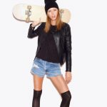 Skater Girl Style Leather Jacket